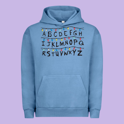 Stranger Lights Alphabet Urban Hoodie Designed By Artisfamous