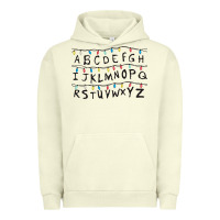Pigment Pistachio Stranger Lights Alphabet Urban Hoodie - artisFamous