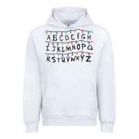 White Stranger Lights Alphabet Urban Hoodie - artisFamous