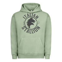 Pigment Oil Green Italian Stallion Urban Hoodie - artisFamous