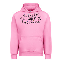 Fuchsia Pink stranger alphabets funny Urban Hoodie - artisFamous