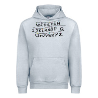 Heather Grey stranger alphabets funny Urban Hoodie - artisFamous