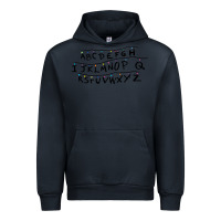 Navy stranger alphabets funny Urban Hoodie - artisFamous