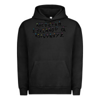 Pigment Black stranger alphabets funny Urban Hoodie - artisFamous