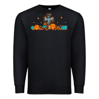 Black thankful cross pumpkin Premium Sweatshirt - JahusDesignShop