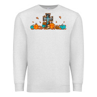 Oatmeal Heather thankful cross pumpkin Premium Sweatshirt - JahusDesignShop