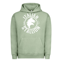 Pigment Oil Green Italian Stallion Urban Hoodie - artisFamous