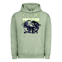 Pigment Oil Green Predator Alien Urban Hoodie - artisFamous