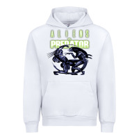 White Predator Alien Urban Hoodie - artisFamous