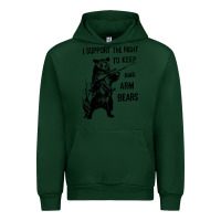 Forest Green bear arms 2nd amendment funny hunting Urban Hoodie - artisFamous