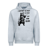 Heather Grey bear arms 2nd amendment funny hunting Urban Hoodie - artisFamous