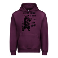 Mauve Wine bear arms 2nd amendment funny hunting Urban Hoodie - artisFamous