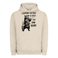 Pigment French Oak bear arms 2nd amendment funny hunting Urban Hoodie - artisFamous