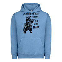 Pigment Pebble Blue bear arms 2nd amendment funny hunting Urban Hoodie - artisFamous