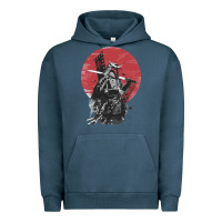 Pigment Midnight Navy Soul of Samurai Urban Hoodie - artisFamous