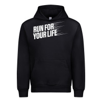 Black run for your life Urban Hoodie - artisFamous