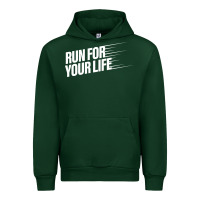 Forest Green run for your life Urban Hoodie - artisFamous