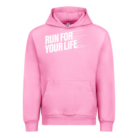 Fuchsia Pink run for your life Urban Hoodie - artisFamous