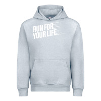 Heather Grey run for your life Urban Hoodie - artisFamous