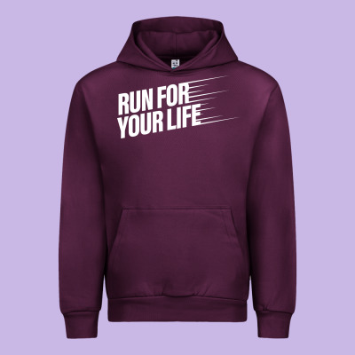Run For Your Life Urban Hoodie Designed By Artisfamous