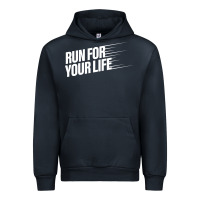 Navy run for your life Urban Hoodie - artisFamous