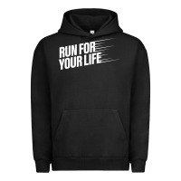 Pigment Black run for your life Urban Hoodie - artisFamous
