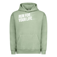 Pigment Oil Green run for your life Urban Hoodie - artisFamous