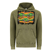 Vintage Olive Halloween Skull Background Vintage Hoodie - BundleAndBundleShop