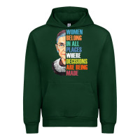 Forest Green women belong in all places r.u.th bader gins.burg r.b.g t shirt Urban Hoodie - artisFamous