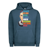 Pigment Midnight Navy women belong in all places r.u.th bader gins.burg r.b.g t shirt Urban Hoodie - artisFamous