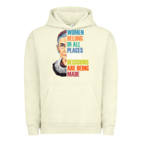 Pigment Pistachio women belong in all places r.u.th bader gins.burg r.b.g t shirt Urban Hoodie - artisFamous