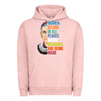 Pigment Salmon women belong in all places r.u.th bader gins.burg r.b.g t shirt Urban Hoodie - artisFamous