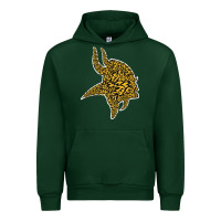 Forest Green Viking Style Urban Hoodie - artisFamous