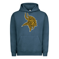 Pigment Midnight Navy Viking Style Urban Hoodie - artisFamous