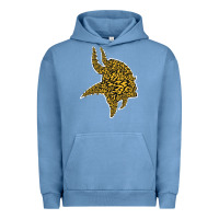 Pigment Pebble Blue Viking Style Urban Hoodie - artisFamous