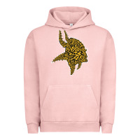 Pigment Salmon Viking Style Urban Hoodie - artisFamous