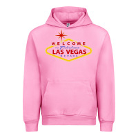Fuchsia Pink Welcome to Fabulous Las Vegas Nevada Urban Hoodie - artisFamous