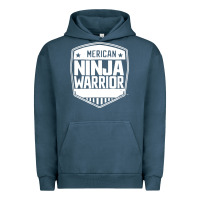 Pigment Midnight Navy american ninja warrior Urban Hoodie - artisFamous