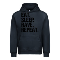Navy eat sleep rave repeat Urban Hoodie - artisFamous