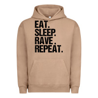 Pigment Burro eat sleep rave repeat Urban Hoodie - artisFamous