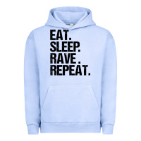 Pigment Grape Ice eat sleep rave repeat Urban Hoodie - artisFamous