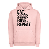 Pigment Salmon eat sleep rave repeat Urban Hoodie - artisFamous