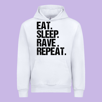 Eat Sleep Rave Repeat Urban Hoodie Designed By Artisfamous