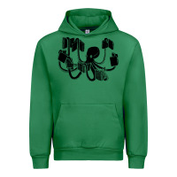Emerald Octopus Urban Hoodie - artisFamous