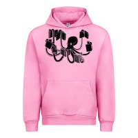 Fuchsia Pink Octopus Urban Hoodie - artisFamous