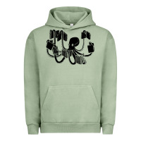 Pigment Oil Green Octopus Urban Hoodie - artisFamous