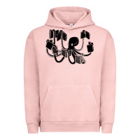 Pigment Salmon Octopus Urban Hoodie - artisFamous