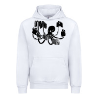White Octopus Urban Hoodie - artisFamous
