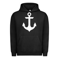 Pigment Black preppy nautical anchor Urban Hoodie - artisFamous