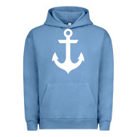 Pigment Pebble Blue preppy nautical anchor Urban Hoodie - artisFamous